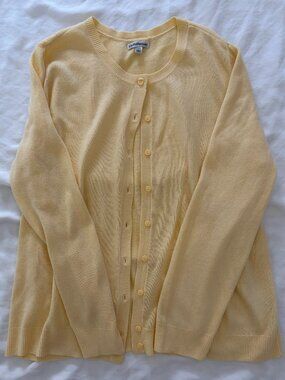Butter Yellow Cardigan 2XL